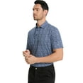 thumbnail image 4 of Xidunhg Men's Golf Polo Shirts Short Sleeve Print Performance Moisture Wicking Dry Fit Outdoor Golf Shirts for Men, 4 of 10
