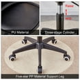 thumbnail image 3 of Swivel Office Chair with PP Legs, Modern Adjustable Lift Desk Chair with High Back and Wheels, Swivel Accent Chair for Home, Vanity, Living Room, Bedroom, Study, Studio, Black, 3 of 9
