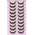 thumbnail image 4 of Lashes Natural Look with Clear Band Wispy Short Fake Lashes Fluffy C Curl Faux Mink Lashes Volume Strip Eyelashes 10 Pairs by Calphdiar, 4 of 5