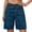 Dark Blue, variant on Sexlip Women's Denim Knee Length Shorts Button Fly Casual Summer Bottoms with Pockets Blue L