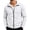 White, variant on Cmfcve Men's Zip up Jacket Stand Collar Track Sweatshirt Casual Long Sleeve Athletic Jackets