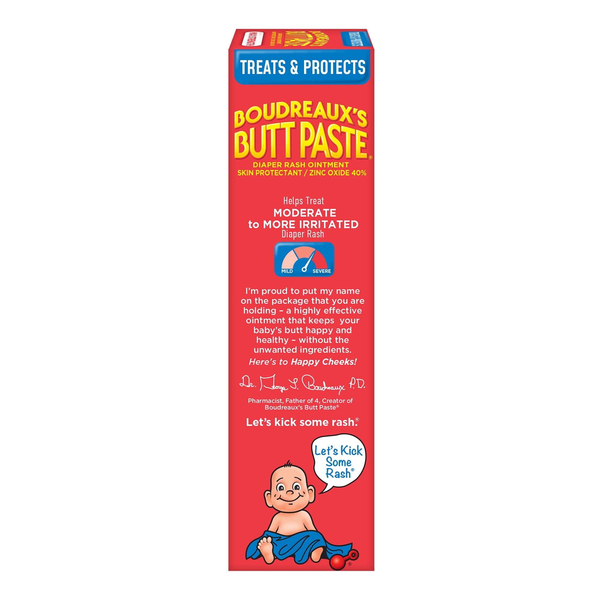 Boudreaux's Butt Paste Maximum Strength Diaper Rash Cream, Ointment for Infant, 4 oz Tube
