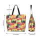 thumbnail image 5 of Balery Cute Cartoon Cat Bolsa Tote Estilo Estético con Cremalleras, Bolsa de Hombro, Bolsa de Compras Grande y Plegable, 5 of 8
