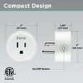 thumbnail image 3 of iHome Smart Plug, 15A Wi-Fi Outlet, Works with Alexa & Google Home, App Control, Timer, 2 pack – White, 3 of 9