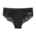 thumbnail image 2 of Gibobby Tangas de mujer Bragas sexy para mujer Calzoncillos de algodón de cintura(Negro,XL), 2 of 4