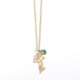 thumbnail image 1 of Vintage Metal Flower with Zircons Necklace Delicate Personalized Pendant Christmas Valentine's Day Gift, 1 of 1