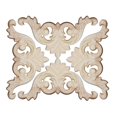 thumbnail image 1 of Wood Carved Corner Onlay Applique Carving Decor Furniture Craft Unpainted #3 3 10x7cm, 1 of 8