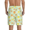 thumbnail image 3 of Gaeub Tree Palms Lemon Printed Men's Short Pajama Pants, Lightweight Lounge & Sleep Bottoms Keep You Cool - 3X-Large, 3 of 9