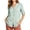 Green, variant on cocolona Womens Collared Shirt Summer Striped Short Sleeve Button Tops Dressy Casual Business Outfits Blouses