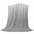 thumbnail image 6 of Gray Ombre Blanket Soft Cozy Warm Throw Blanket for Couch, Plush Fuzzy Flannel Fleece Blankets for Sofa, Modern Geometric Abstract Rhombus Striped Bed Blankets Lightweight Gifts for Women, 40"x60", 6 of 9