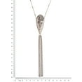 thumbnail image 4 of The Pioneer Woman Adult Female Silver-Tone Metal Floral Etched Teardrop Pendant with Chain Fringe Necklace, 4 of 4