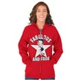 thumbnail image 3 of Betty Boop Cartoon Fabulous and Free Zip Hoodie Sweatshirt Women Brisco Brands L, 3 of 5