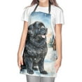 thumbnail image 2 of Hello Winter Newfoundland Welcome Snowy Night Watercolor Vintage Apron Newfie Dog Lover Gifts for Cooking Grilling Baking Painting Gardening - 01011, 2 of 5
