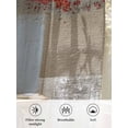 thumbnail image 6 of Sheer Curtains 54 Inch Length 2 Panels Set for Kitchen, Red Brown Semi Sheer Curtains for Windows, Blue White Modern Rustic Neutral Graffiti Art Voile Window Treatments Rod Pocket Curtain, 6 of 7