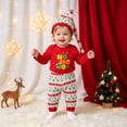 thumbnail image 2 of CAICJ98 Baby Christmas Outfit My 1st Christmas Newborn Baby Boy Girls Funny Xmas Pattern Romper Clothes Set (Watermelon Red,18-24 Months), 2 of 6
