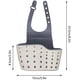 thumbnail image 2 of Paquete de 3 soportes para esponja para fregadero de cocina, estante portátil para fregadero, bolsa de almacenamiento organizadora de colador colgante con correa ajustable, 2 of 5