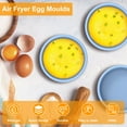 thumbnail image 2 of 3Pcs Silicone Microwave Egg Pan, 4" Microwave Egg Poacher, Nonstick Poached Egg Maker Air Fryer Egg Mold for Breakfast Sandwiches Egg Bites, Blue, 2 of 7