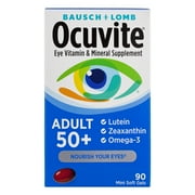 Ocuvite Adult 50+ Eye Vitamins and Mineral Supplements from Bausch + Lomb  90 Soft Gels