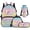 Axolotl Mermaid Scales, variant on Pink Axolotl Kids Backpack Set 4Pcs with Portable Lunch Bag Multifunctional Pencil Case Water Bottle Bag Carrier Lightweight Bookbag for Elementary Middle School