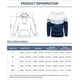 thumbnail image 5 of Sudadera con capucha de forro polar para hombre, estilo informal, con cordón ajustable en color contrastante y bolsillo tipo canguro., 5 of 5