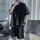 thumbnail image 3 of Camisetas negras, camisetas, pantalones cortos, trajes para hombres, camisetas lisas Kpop con estilo, ropa de verano, conjuntos para hombre, camisetas y tops holgados elegantes, novedad, 3 of 4