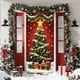 thumbnail image 4 of Cubierta Navideña para Puerta de 35 X 71 Pulgadas | Tela de Poliéster con Estampado de Papá Noel | Decoración Navideña Duradera para Puertas, Paredes y Mesas | Fácil de Instalar para Fiestas Navideña, 4 of 6