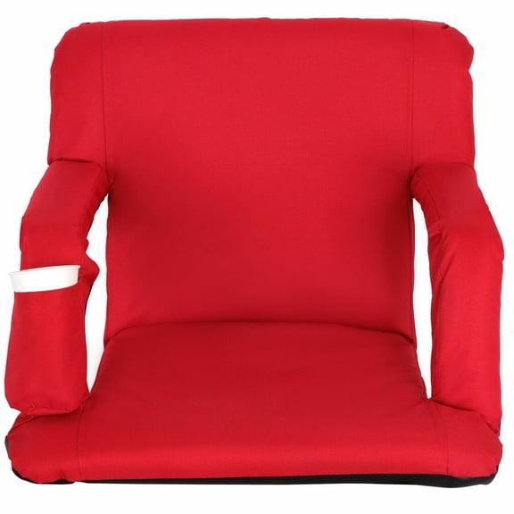WSSYzyzf Portable Stadium Seat Chair, Red Bleacher Seat with Armrest and Back Support