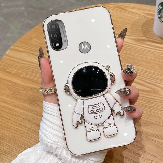Case For Lenovo K14 Pro Solid Color Soft With Astronaut Bracket Silicone Plating Phone Cover For Lenovo K14 Plus K13 Note Case LXY