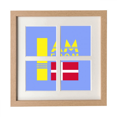 thumbnail image 1 of I Am From Denmark Art Deco Fashion Frame Wall Tabletop Display 4 Openings Picture, 1 of 3