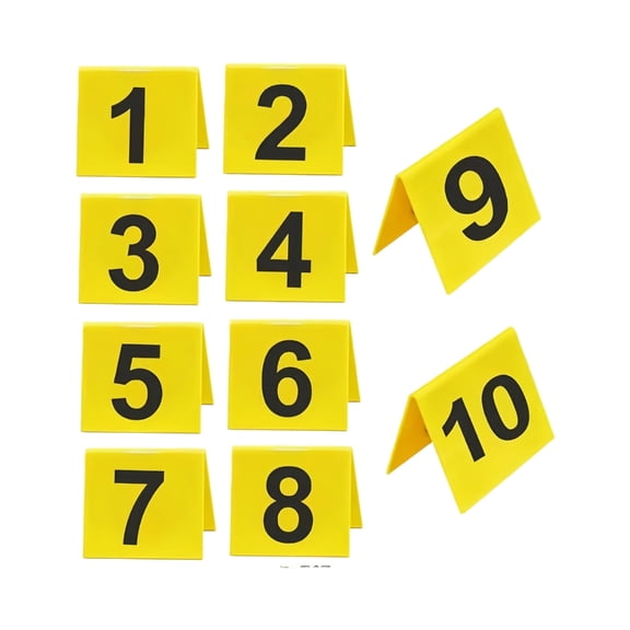 Sinyiin Set of 10 Plastic Crime Scene Markers for Forensic Reenactments Educational Activities and Themed Celebration