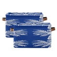 thumbnail image 2 of White Coconut Trees Square Storage Bins with Handles Collapsible Containing Box 1 Pack, 2 of 9