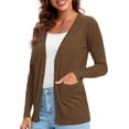 thumbnail image 4 of Urban CoCo Women's Button Down Lightweight Knit Cardigan Sweater with Pockets, 4 of 7