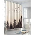thumbnail image 3 of Fsddascl Rustic Mist Forest Shower Curtain Set - 72" x 78" Washable Bathtub Curtain with 12 Hooks, Vintage Watercolor Natural Landscape Waterproof Fabric Stall Shower Curtains for Bathroom/Bathtub, 3 of 6