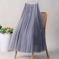 thumbnail image 2 of Jkety Women's Flowy Flared Ruffle Boho Long Skirt Summer Maxi Skirt Going Out Outfits Women'S Skirts Blue,M, 2 of 3
