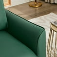 thumbnail image 6 of 2PC Leather Upholstered Sofa, Nordic Retro Light Luxury Casual Sofa Chair, Modern Soft Backrest Couch Sofa for Living Room Balcony Bedroom, Green, 6 of 9