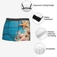 thumbnail image 6 of Disketp Shells And Starfish Men'S Boxer Briefs,Soft And Breathable Cotton Underwear With Comfortflex Waistband, 6 of 9