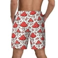 thumbnail image 4 of Uemuo Amanita Red Mushroom Pattern Mens Swim Trunks Quick Dry Board Shorts with Mesh Lining, Stretch Beach Shorts Quick Dry No-Chafing Board Shorts-Small, 4 of 9