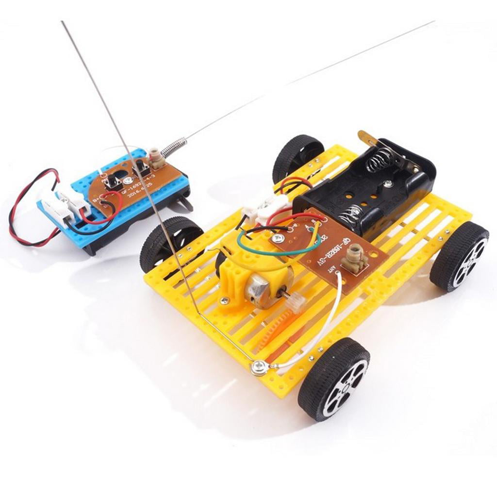 Wireless Remote Control Science Circuit Building Kit Electric Motor DIY Toy 