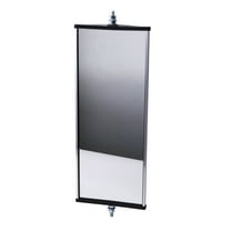 Brock Universal West Coast Style Truck Mirror Replacement Head 6.5 Inch by 16 Inch Stainless Aluminum For Driver Side Left Or Passenger Side Right U335-0005