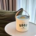 thumbnail image 3 of KUIZAP Round Toilet Roll Paper Container Living Room Bedroom Napkin Holder Home Toilet Paper Storage Desktop Tissue Box Dustproof(A), 3 of 6