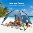 thumbnail image 4 of Beach Tent 3-4 Person UPF 50+ Anti-UV Protection, Lightweight Quick Setup Beach Canopy, Portable Cabana with Ground Pegs, 4 of 8