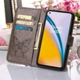 thumbnail image 4 of Case for OnePlus Nord 2 5G Embossing Butterfly Premium Leather Flip Cover Magnetic, 4 of 5