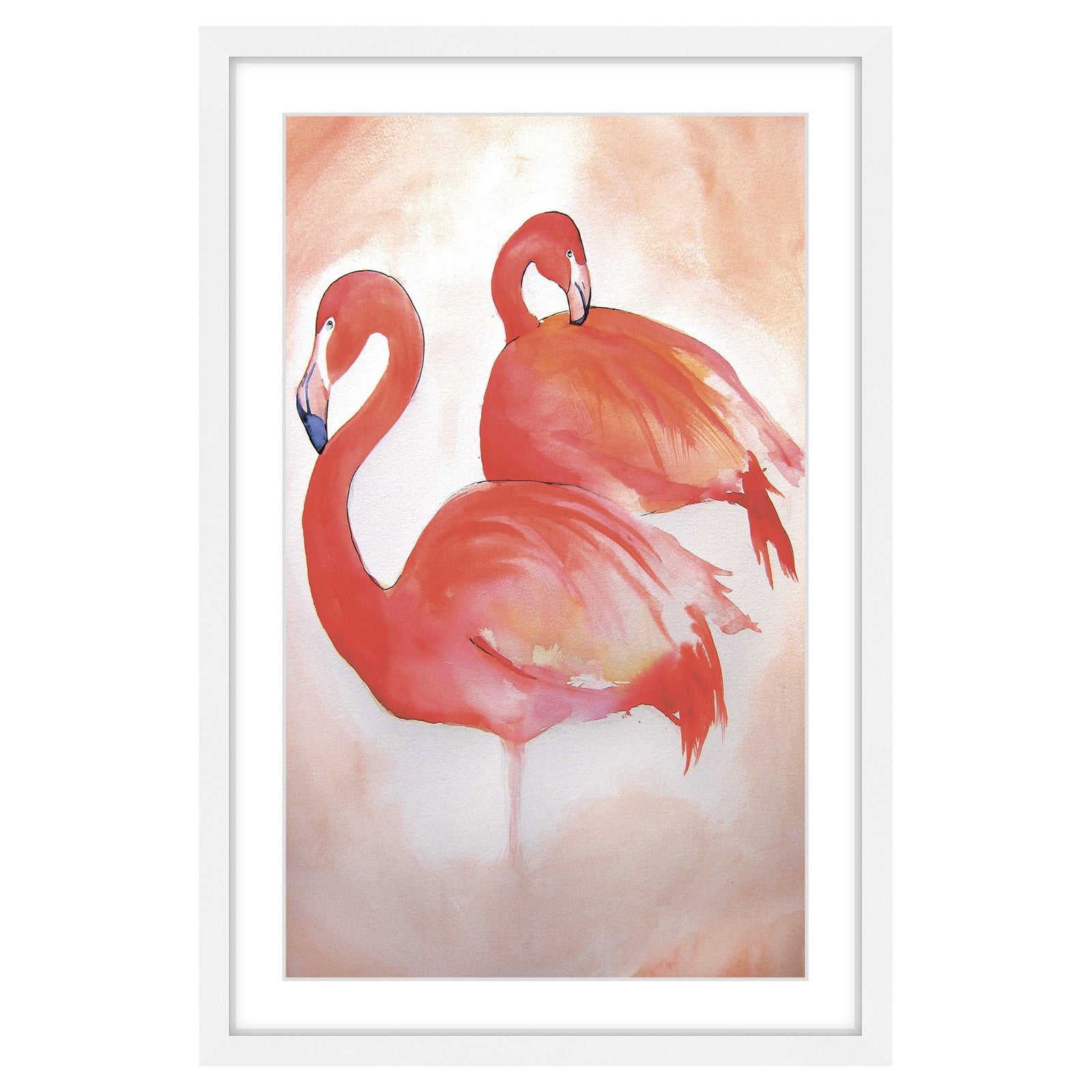 Marmont Hill "Flamingos" by Christine Lindstrom Framed Painting Print