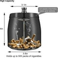 thumbnail image 5 of Stainless Steel Ashtray with Lid, Windproof Outdoor Ashtray with Non-Slip Base for Outdoor and Indoor Use, 5 of 5