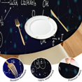 thumbnail image 4 of Math Equations Astronomy Symbols Blue Pattern Round Fitted Tablecloth with Elastic Edge,Dining Table Cover Waterproof,Outdoor Round Tablecloth for Camping,Dining,Indoor and Outdoor, 4 of 7