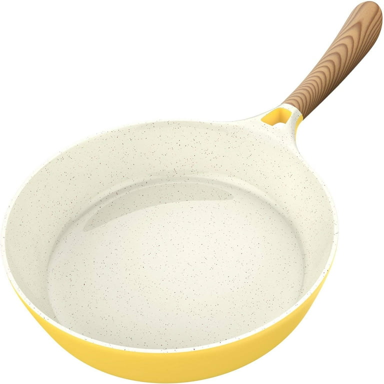 VREMI 8 Piece Ceramic Nonstick Cookware Set - Yellow VRM030046N