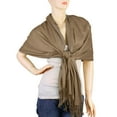 thumbnail image 2 of Falari Women's Soft Solid Color Pashmina Shawl Wrap Scarf Wedding Favors Bride Bridesmaid Gifts Evening Dress, 2 of 6