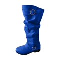 thumbnail image 2 of Mepaouo Women's Knee High Boots Fashion Block Heel Warm Winter Boots with Side Zippers(Blue,8), 2 of 5
