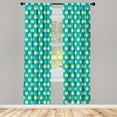 thumbnail image 4 of Ambesonne Yellow Bird Window Curtains, Chicken in Cracked Egg, Each 28" W x 84" L, Seafoam Yellow, 4 of 4