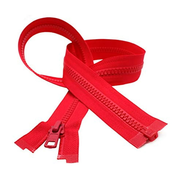 YKK Vislon Zipper, Number 5 Molded Plastic Separating Bottom 14" to 36" Inches Medium Weight